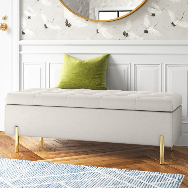 Etta Avenue™ Yvonne Upholstered Flip Top Storage Bench & Reviews Wayfair